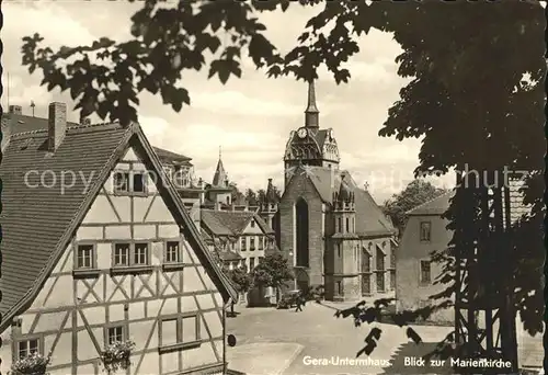 Untermhaus Gera Dorfpartie Marienkirche Kat. Gera