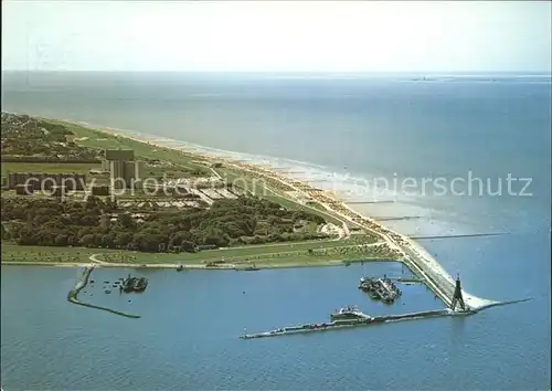 Doese Nordseeheilbad Hafen Fliegeraufnahme Kat. Cuxhaven