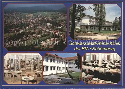 Schoemberg Schwarzwald Schwarzwald Reha Klinik der Bfa Fliegeraufnahme Kat. Schoemberg