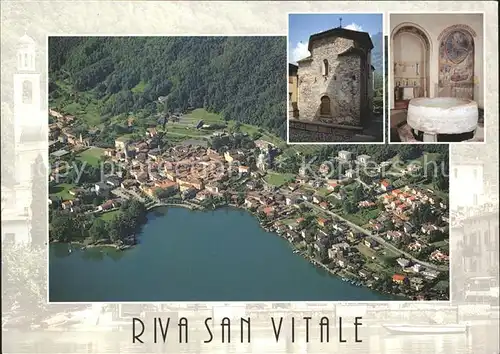 Riva San Vitale Fliegeraufnahme Luganersee Kat. Riva San Vitale