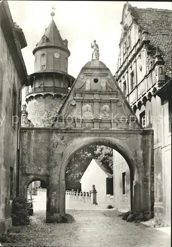 Wiesenburg Mark Schlossportal und Schlossturm Kat. Wiesenburg Mark