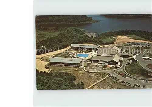 Cambridge Ohio Aerial view of Salt Fork State Lodge Kat. Cambridge