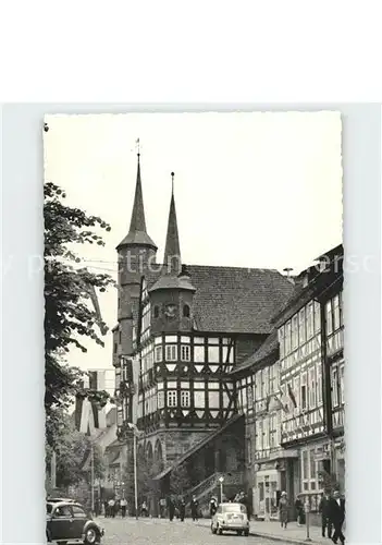 Duderstadt Rathaus mit Mariensaeule Kat. Duderstadt