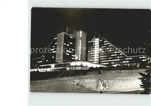 Oberhof Thueringen Interhotel Panorama bei Nacht Wintersportplatz Kat. Oberhof Thueringen