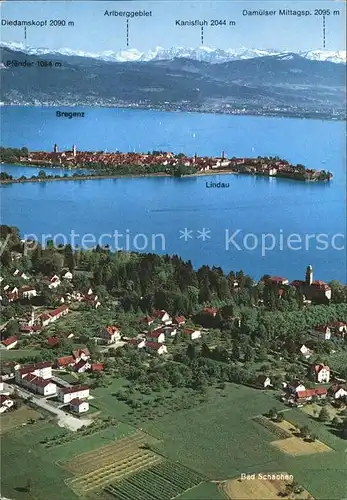 Lindau Bodensee Fliegeraufnahme mit Bad Schachen  Kat. Lindau (Bodensee)