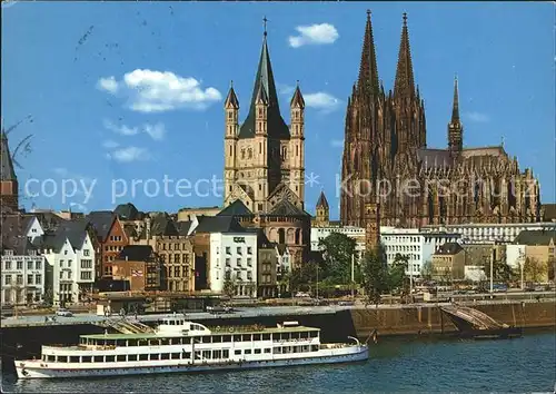 Koeln Rhein Rheinufer Dom Gross St. Martin Kat. Koeln