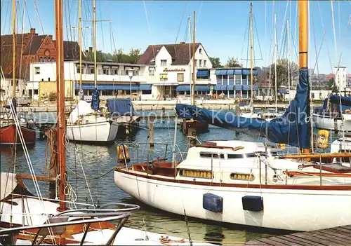 Schleswig Holstein Segelboote Yachthafen Strandhalle Kat. Schleswig