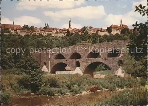 Rothenburg Tauber Doppelbruecke  Kat. Rothenburg ob der Tauber