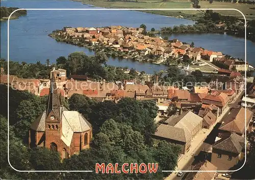 Malchow Fliegeraufnahme Kat. Malchow Mecklenburg