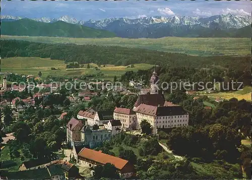 Kloster Andechs Fliegeraufnahme Kat. Andechs