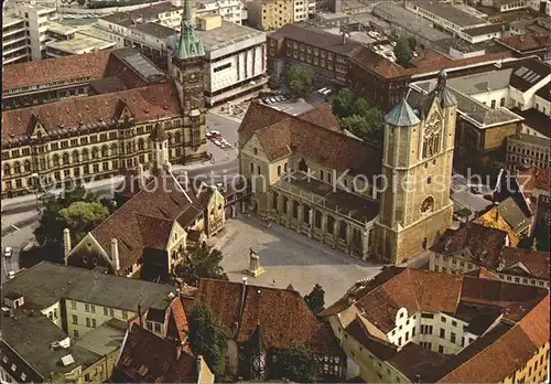 Braunschweig Fliegeraufnahme Burgplatz und Rathaus Kat. Braunschweig