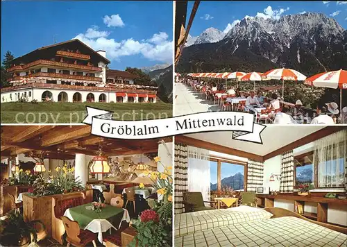 Groeblalm Berggasthaus und Cafe Groebl Alm Kat. Mittenwald