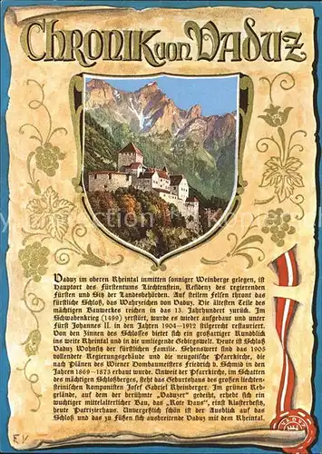 Vaduz Chronik von Vaduz Kat. Vaduz