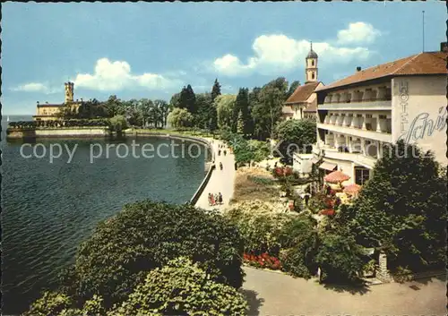 Langenargen Bodensee Seepromenade mit Schloss Montfort Kat. Langenargen