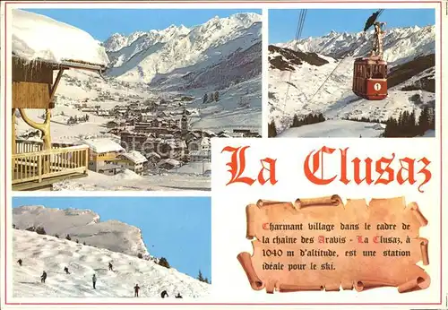 Clusaz La Seilbahn Winterlandschaft