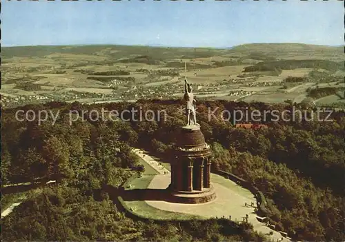 Hermannsdenkmal Fliegeraufnahme Kat. Detmold