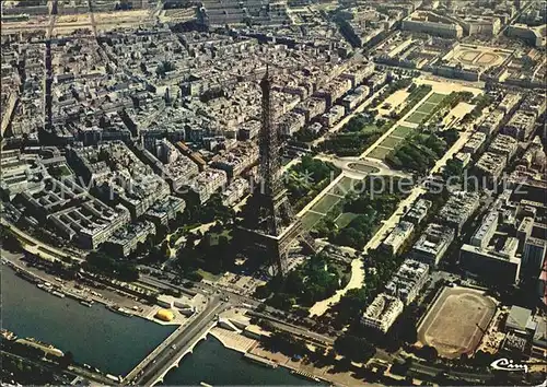 Paris Fliegeraufnahme Eiffel Champ de Mars Kat. Paris