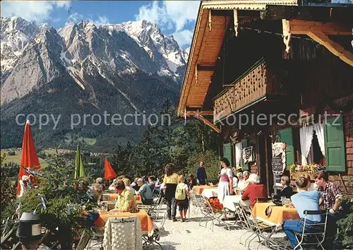 Garmisch Partenkirchen Berggasthof St Martin Grasberg Zugspitzgruppe Kat. Garmisch Partenkirchen