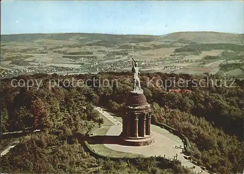 Hermannsdenkmal Fliegeraufnahme Kat. Detmold