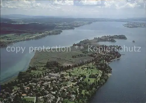Radolfzell Bodensee Fliegeraufnahme Mettnau Herz Kreislauf  Kat. Radolfzell am Bodensee