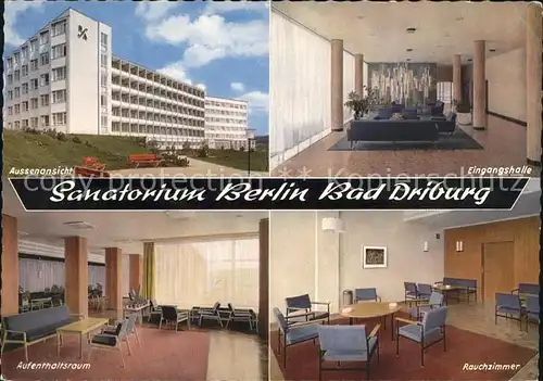 Bad Driburg Sanatorium Berlin Aussenansicht Eingangshalle Kat. Bad Driburg