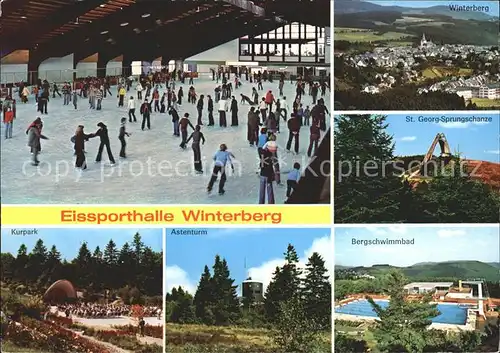 Winterberg Hochsauerland Eissporthalle St Georg Sprungschanze Bergschwimmbad Astenturm Kurpark Kat. Winterberg