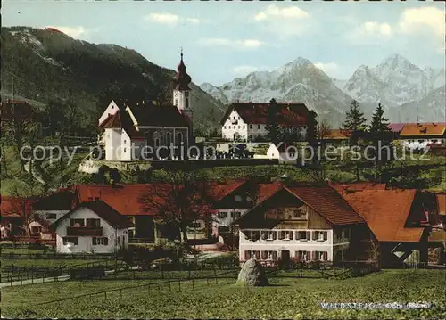 Wildsteig Teilansicht Kirche Kat. Wildsteig