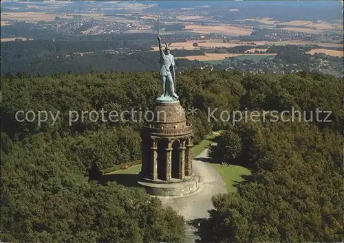 Hermannsdenkmal Fliegeraufnahme Kat. Detmold