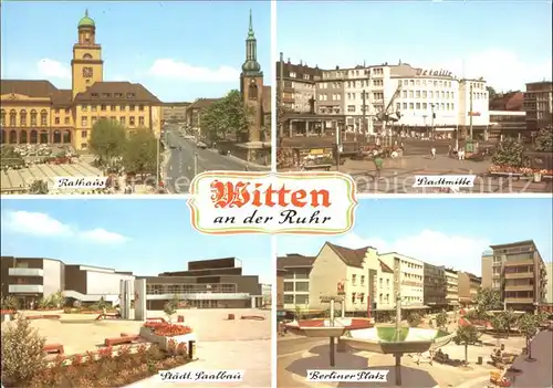 Witten Ruhr Berliner Platz Saalbau Rathaus Kat. Witten Ruhr