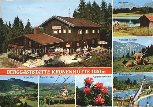 Nesselwang Berggasstaette Kronenhuette Kat. Nesselwang