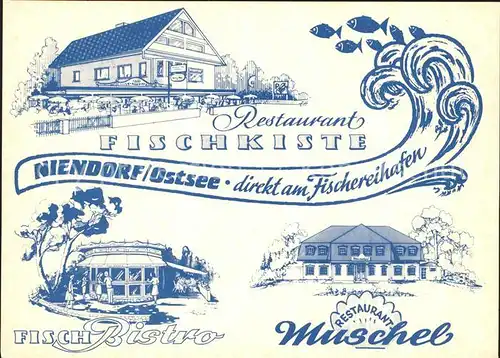 Niendorf Ostseebad Restaurant Fischkiste Muschel  Kat. Timmendorfer Strand