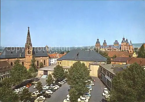 Aschaffenburg Main Muttergottes Pfarrkirche und Stadttheater Kat. Aschaffenburg
