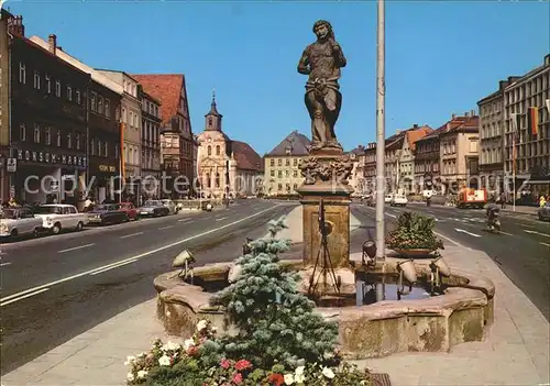 Bayreuth Maximilianstrasse mit Herkulesbrunnen Kat. Bayreuth