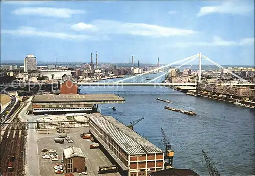 Mannheim Rhein Kurt Schumacher Bruecke nach Ludwigshafen Kat. Mannheim
