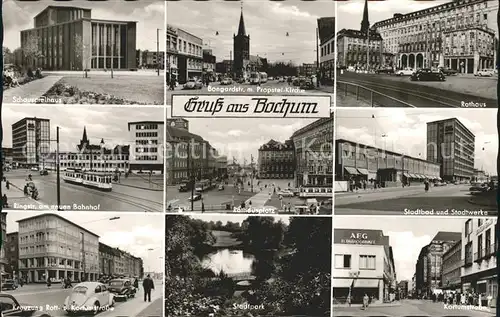 Bochum Rathaus Stadtbad Stadtwerke Park Bahnhof Rathausplatz Kat. Bochum