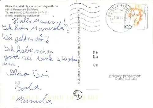 Murnau Klinik Hochried  Kat. Murnau a.Staffelsee