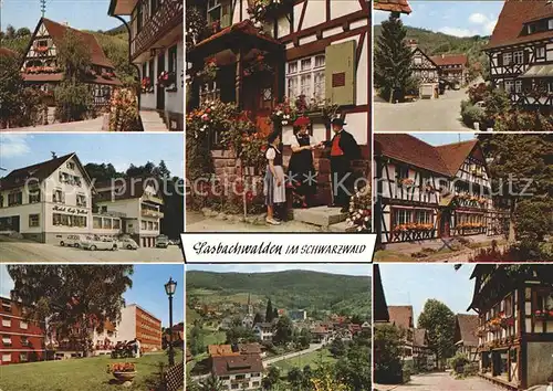 Sasbachwalden Tracht Hotel alte Haeuser  Kat. Sasbachwalden