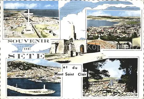Sete Herault Mont Saint Clair Kreuz Leuchtturm Ortsansichten / Sete /Arrond. de Montpellier
