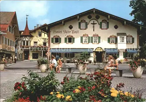 Oberammergau Dorfplatz Hotel Alte Post Kat. Oberammergau