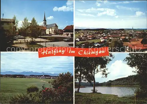 Halfing Chiemgau Kirche See Strassenansicht  Kat. Halfing