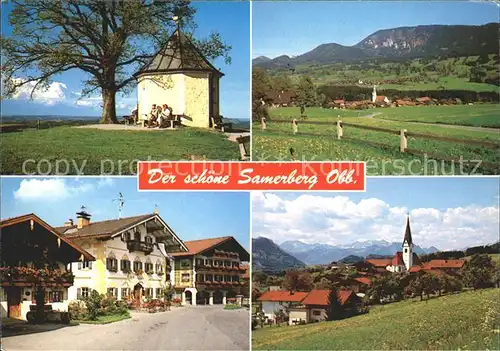 Samerberg Aussichtskapelle Torwang Samerberg Dorfpartie Torwang Inntaler Alpen Kat. Samerberg Grainbach