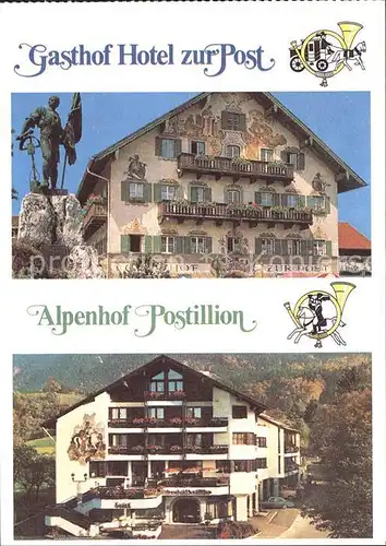 Kochel See Gasthof Hotel zur Post  Kat. Kochel a.See