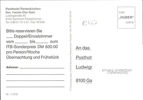 Garmisch Partenkirchen Posthotel Partenkirchen Ludwigstrasse Bar Barbarossa Wirtsgarten  Kat. Garmisch Partenkirchen