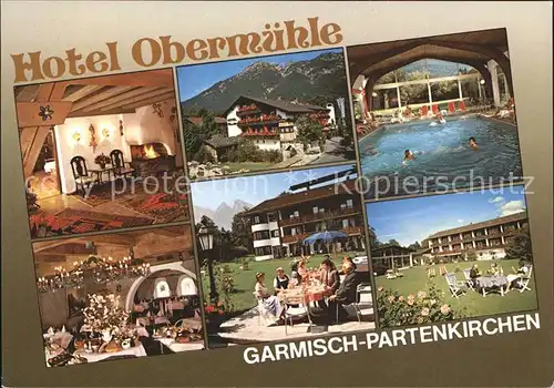 Garmisch Partenkirchen Hotel Obermuehle Hallenbad Cafe  Kat. Garmisch Partenkirchen