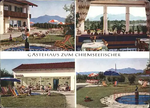 Grabenstaett Chiemsee Gaestehaus zum Chimseefischer Kat. Grabenstaett