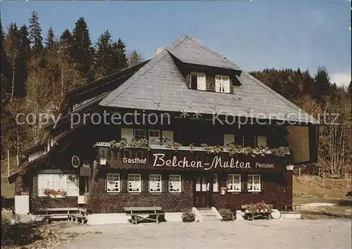 Schoenau Schwarzwald Gasthof Belchen Multen Kat. Schoenau im Schwarzwald