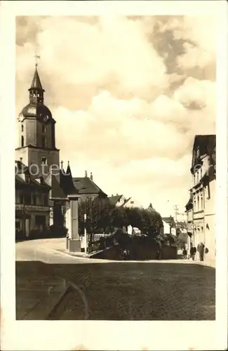 Meerane August Bebel Strasse Stadtkirche Kat. Meerane