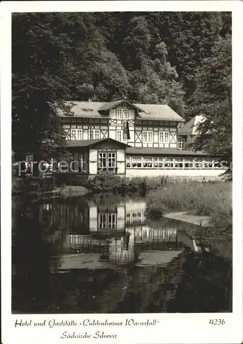 Kirnitzschtal Hotel Gaststaette Lichtenhainer Wasserfall Kat. Kirnitzschtal