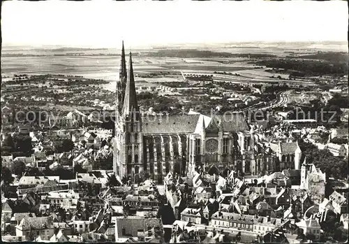 Chartres Eure et Loir Cathedrale Fliegeraufnahme Kat. Chartres