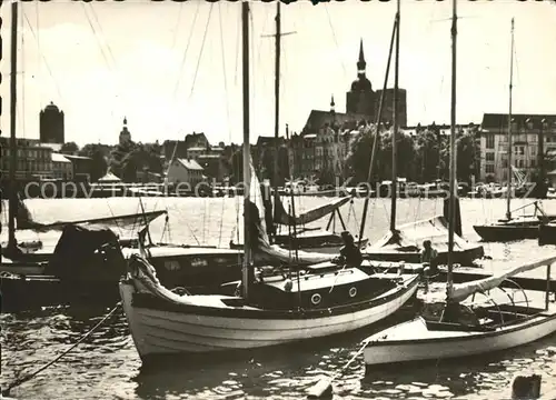 Stralsund Mecklenburg Vorpommern Hafen Boote Kat. Stralsund